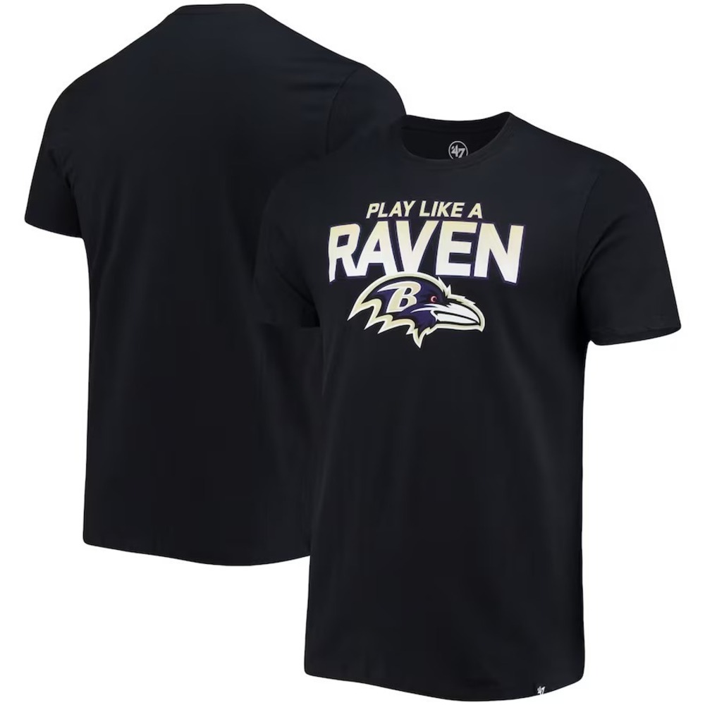 Men_s Baltimore Ravens _47 Black Local TShirt